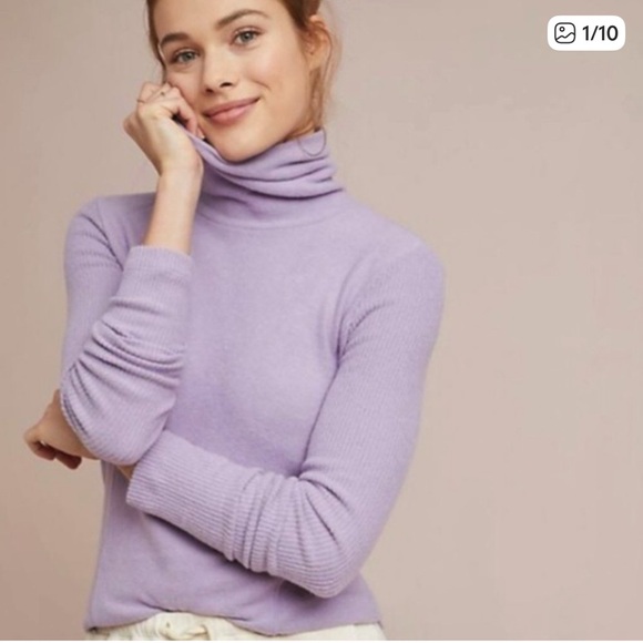 Anthropologie Sweaters - Anthropologie Saturday Sunday Turtleneck Lilac Med